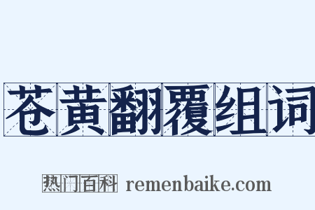 苍黄翻覆组词是什么意思的图片